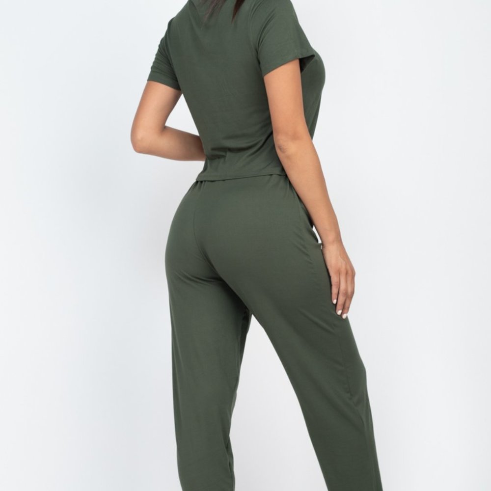 Capella Apparel Solid Basic Loose Short Sleeve To… - image 4